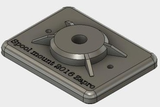 mounting plate low-friction spoolmount ultimaker original 3d printer parts enhancements umo spool mount 3d print model - Mito3D