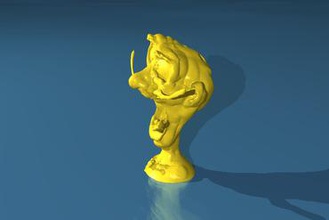 Schnurrbart-Mann miniaturen Figur sculp Schreien Schnurrbart Stift-Halter 3d print model - Mito3D