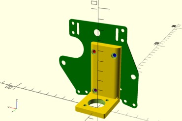 mtw minimax bowden hotend monte Stampante 3d di parti miglioramenti ubis maker makers strumento opere printrbot il l'adattatore scad 3D print model - Mito3D