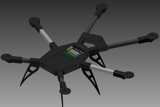 multicopter partes brinquedos helicóptero tri v-cauda aranha 3d print model - Mito3D