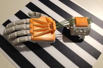 multihand 30 3d printer parts enhancements hand prosthetic fail flexible filament flex pla abs open servo motor arm robot e-nable 3d print model - Mito3D