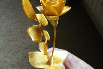 meu sintético flor a arte decoração subiu fleur 3d print model - Mito3D