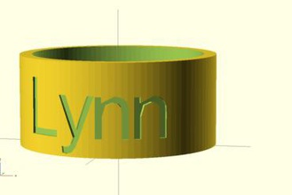 napkin ring engraved name your home 3d print model - Mito3D