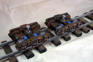 bitola estreita alimentado bogie conjunto miniaturas ferroviária stop motion de trem 3d print model - Mito3D