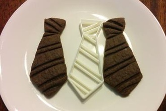 corbata de cortadores galletas su casa la el empate cookie cortador día los padres 3d print model - Mito3D