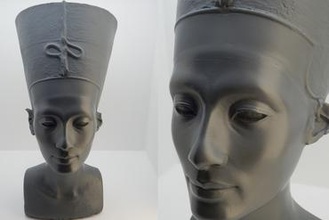 nefertiti - 3d baskı tam boy bölümlere kadar sanat heykel artifact model büstü <url> berlin colorfabb Müzesi Bode ngen tarama 3d print model - Mito3D