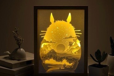 neighbor totoro lightbox For your home lampara lamp 3D print model - Mito3D
