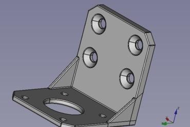 nema17 stepper motor mount holder freecad-parametric Maker/DIY nema17 stepper motor stepper freecad parametric diy3dprinter  3d print model - Mito3D