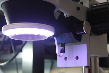 neopixel anello di luce microscopio stereo maker fai da te amscope fusion 360 l'anello prusa i3 thread ws2812 3D print model - Mito3D