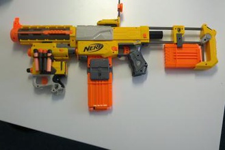 nerf çift silah bağlayıcı - cephane tutucu v22 oyuncaklar geomagic oyuncak alibre 3d print model - Mito3D