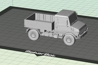 nice unimog 1300 l - camion pick-up les miniatures 3d print model - Mito3D