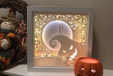 nightmare christmas jack skellington sally lightbox For your home lampara lamp 3d print model - Mito3D