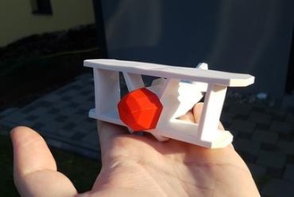 no glue remix flowalistik's stoyries - low-poly plane toys toy biplane aircraft 3d print model - Mito3D