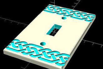 nordic knot light switch plate your home 3d print model - Mito3D