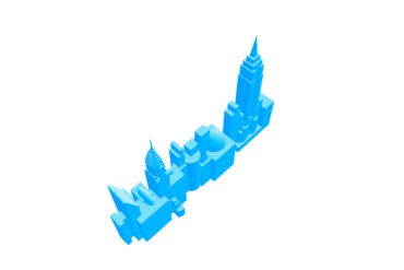 nyc sky line miniaturen 3D print model - Mito3D