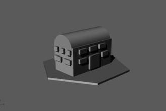 edificio per uffici miniature 3d print model - Mito3D