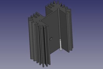 ohmite ra t2x 51e dissipateur chaleur Fabricant Bricolage pcb électronique kicad modèle composant passif refroidissement 3d print model - Mito3D