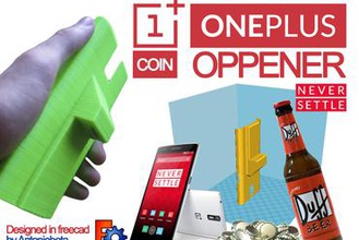 oneplus coin bottle opener contest ultimaker 3d print model - Mito3D