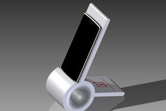 oneplus som estéreo suporte concurso ultimaker útil impressões 3d smartphone stand de 3d print model - Mito3D