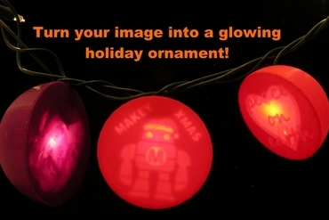 ornament customizable lithopane art makingmerry lithophane holiday light glow openscad 3D print model - Mito3D