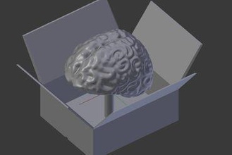 out box thinking art 3d print model - Mito3D