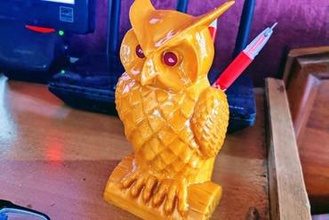 chouette porte-stylo votre maison owl le titulaire stylet crayon porte-crayon 3d print model - Mito3D