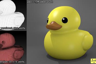 p002 rubber duck miniatures justworks 3d print model - Mito3D
