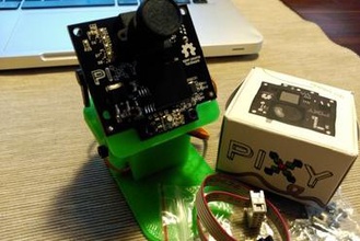pan tilt pixy cmucam5 Impresora 3d de piezas mejoras la cámara el robot sensor servo freecad 3d print model - Mito3D