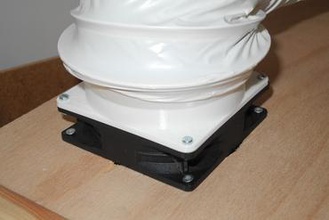 paramétrico de la manguera aire brida fabricante bricolaje escape tubería los humos ventilador 92mm 3d print model - Mito3D