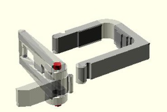 paramétrico rápido-clamp openscad biblioteca k8200 3drag Impresora 3d de piezas mejoras el monte montaje marco rápido la abrazadera 3d print model - Mito3D
