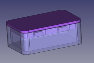 parametrisch einrasten Fall Mantel freecad Maker DIY Box Elektronik passen Gehege Adafruit 3d print model - Mito3D