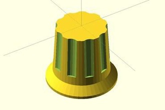 paramétrico botão giratório criador de diy knob turningknob 3d print model - Mito3D