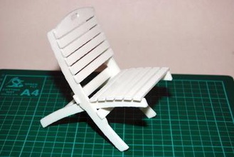 patio de la silla las miniaturas miniatura 3d print model - Mito3D