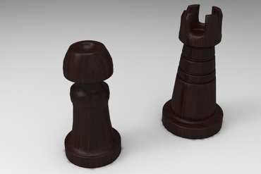 pawn & rook games 3D print model - Mito3D