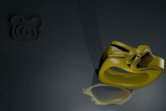 pace anello gioielli 3d print model - Mito3D
