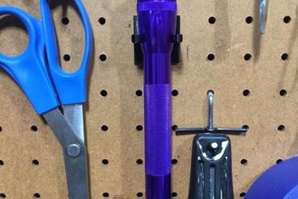 pegboard holder maglite flashlight your home 3d print model - Mito3D