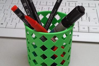caneta suporte copo escrivaninha áspero 3d print model - Mito3D