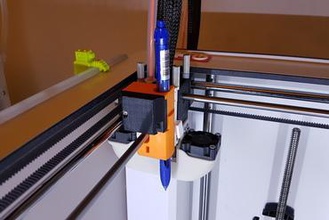 de la pluma montaje mark2 doble extrusión, sistema impresora 3d piezas mejoras ultimaker2 extrusión dual 3d print model - Mito3D
