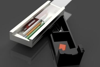 Bleistift Box Ebenen gleiten Startseite Mantel sperren 3d gedruckt Maker DIY Fall 3d print model - Mito3D