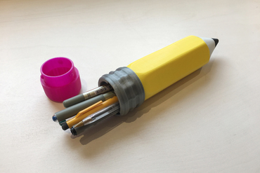 lápis de caso gadget estojo a escola 3D print model - Mito3D