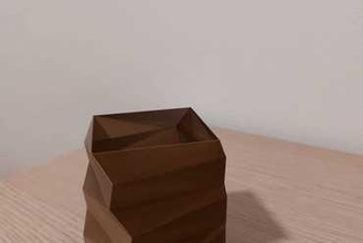 Bleistift Vase Zuhause Haus Topf di3d niedrig 3d print model - Mito3D