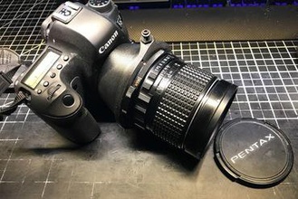 pentax 6x7 canon ef lens adaptörü maker diy 67 bağdaştırıcı 3d print model - Mito3D