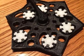 perpetual motion snowfall contest makingmerry christmas decoration snow winter 3d print model - Mito3D