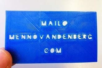 persönliche Visitenkarten andere businesscard 3d-drucken menno 3d print model - Mito3D