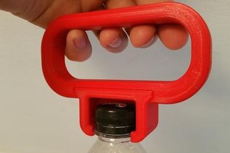 pet bottle handle your home pet-bottle carrying carry liquid water soda 3d print model - Mito3D