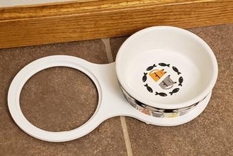 pet bowl holder bowls 45in 115mm wide food 3d print model - Mito3D