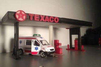 petrol station project toys 3d print model - Mito3D