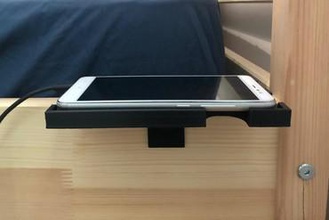 telefono titolare parametrico di supporto la vostra casa di3d isel il letto per smartphone thread 3d print model - Mito3D