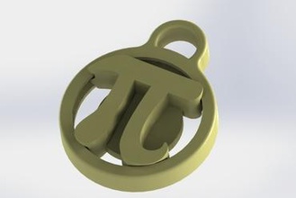 pi day rotating keychain fob gadget 3d print model - Mito3D