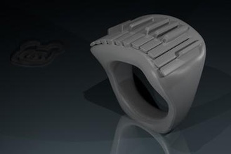 pianoring jewelry ring piano jewels 3d print model - Mito3D
